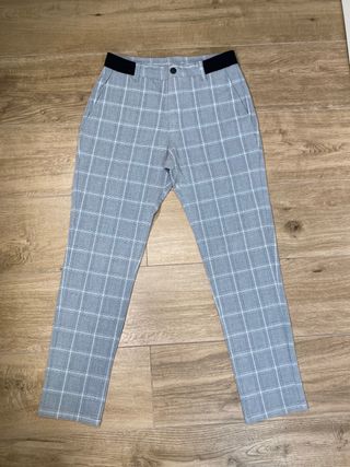 Pantalones Zara cuadros grises