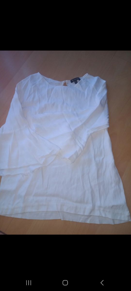 Blusa blanca manga acampanada