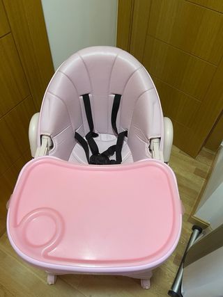 Trona Bebé Ajustable Evolutiva Rosa plegable