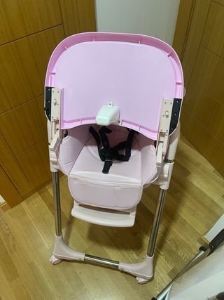 Trona Bebé Ajustable Evolutiva Rosa plegable