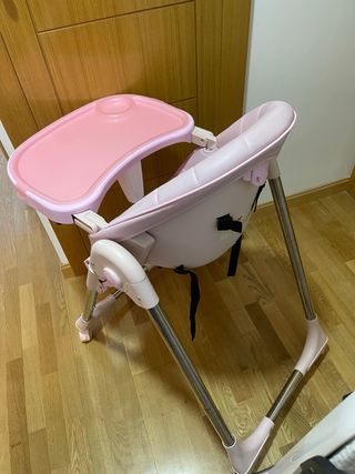 Trona Bebé Ajustable Evolutiva Rosa plegable