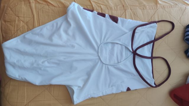 Bañador In Tempore Blanco Hojas Marrones