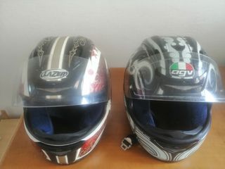 Casco Integral Moto fibra Lazer y AGV
