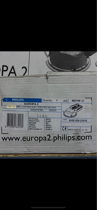 Downlight Empotrable Philips Europa 2 2x26W