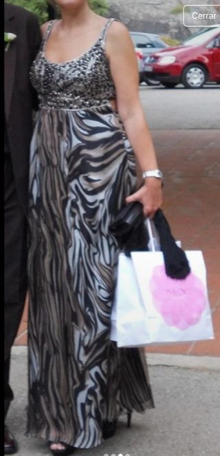 Vestido largo fiesta/boda animal-print