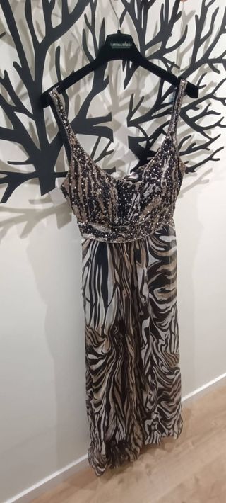 Vestido largo fiesta/boda animal-print