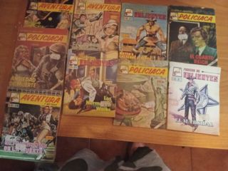 3 novelas gráficas del oeste,3 policiacas y 3 de a