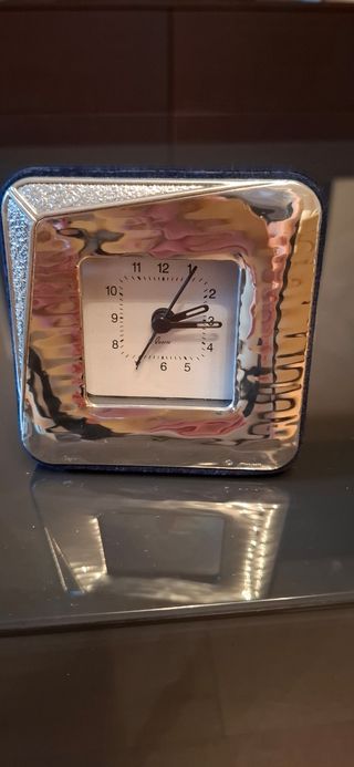 Sveglia da tavolo in argento