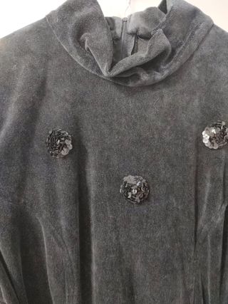 Vestido negro terciopelo vintage