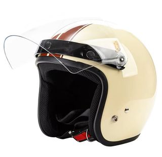 Visera pantalla para casco Jet con 3 broches.