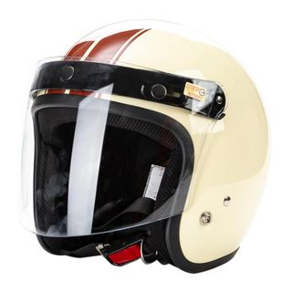Visera pantalla para casco Jet con 3 broches.