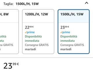 Filtro interno acquario 15W 1500 Litri/Ora