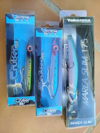 Lote 3 señuelos pesca STR Cruiser y Yokozuna