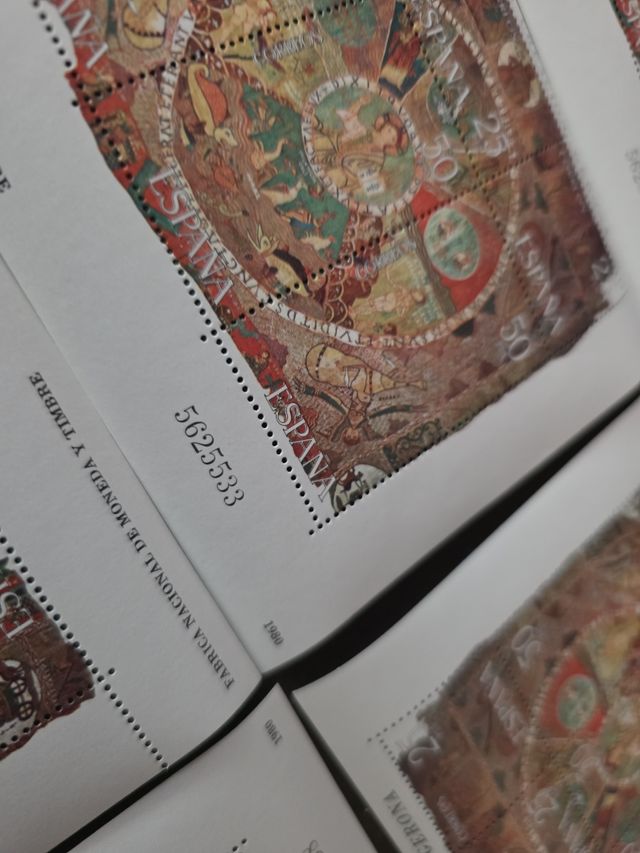 Sellos España Tapiz Creación Gerona 25 ptas x8