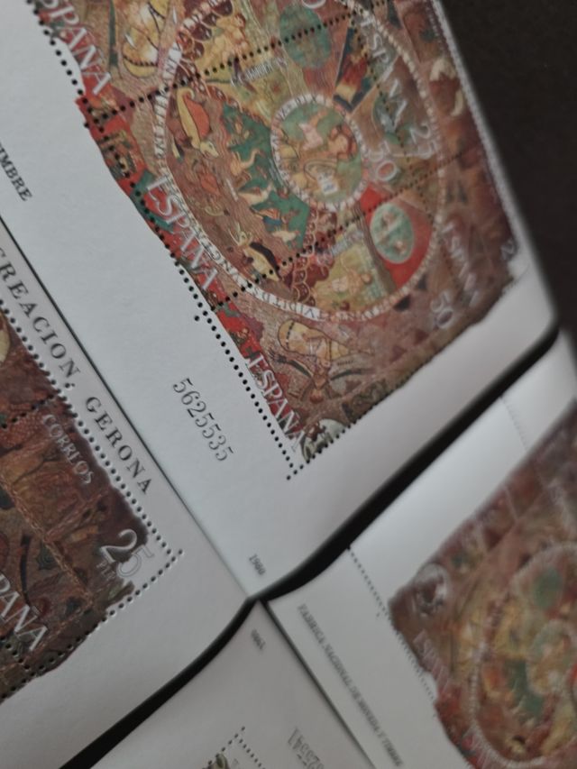 Sellos España Tapiz Creación Gerona 25 ptas x8