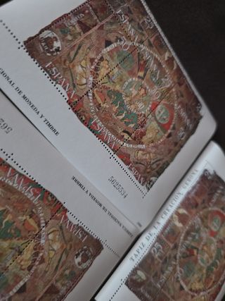 Sellos España Tapiz Creación Gerona 25 ptas x8