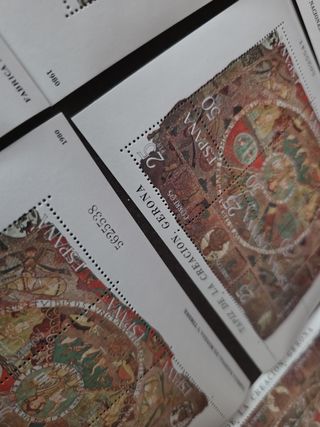 Sellos España Tapiz Creación Gerona 25 ptas x8