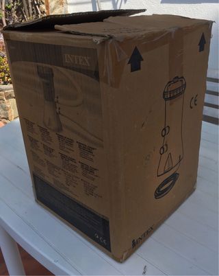 Motor piscina Intex portátil con tubos y filtro