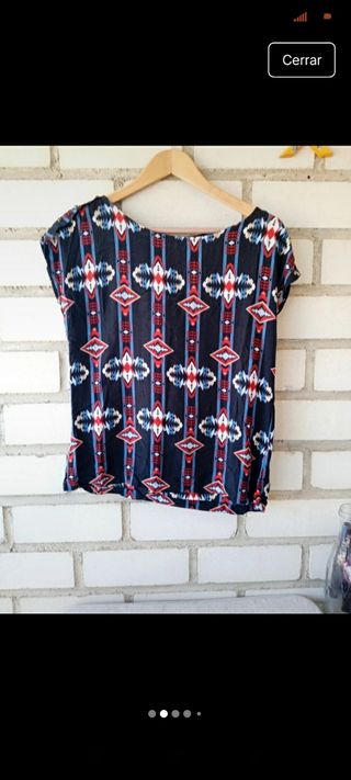 Blusa estampada mujer Blanco  Talla M