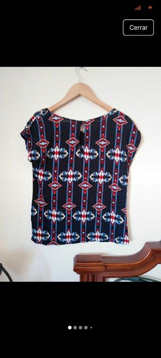 Blusa estampada mujer Blanco  Talla M