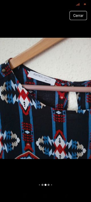 Blusa estampada mujer Blanco  Talla M