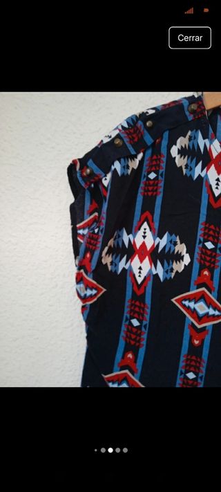 Blusa estampada mujer Blanco  Talla M