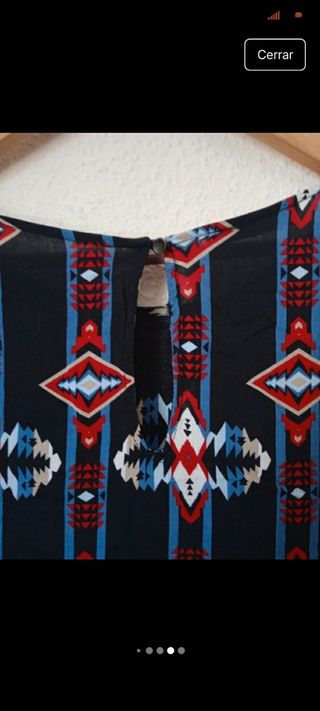 Blusa estampada mujer Blanco  Talla M