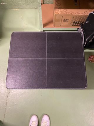 Mesa plegable polipiel marrón