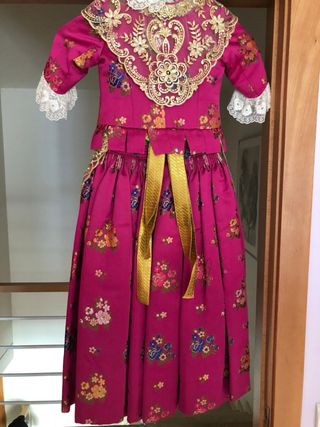 Traje de Fallera de niña Fucsia