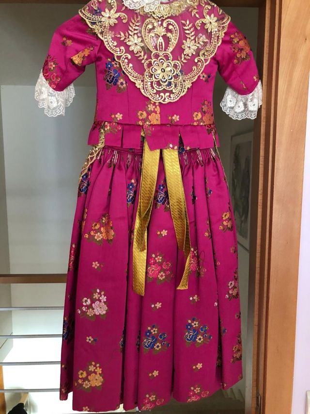 Traje de Fallera de niña Fucsia