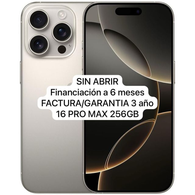 iPhone 16 Pro Max 256GB Titanio Natural PRECINTADO