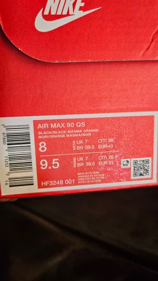 Nike Air Max 90 Volcano Negro Naranja