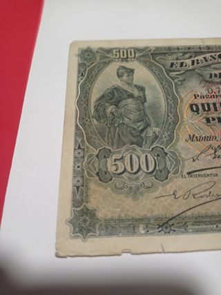 Billete 500 Pesetas Banco de España 1907