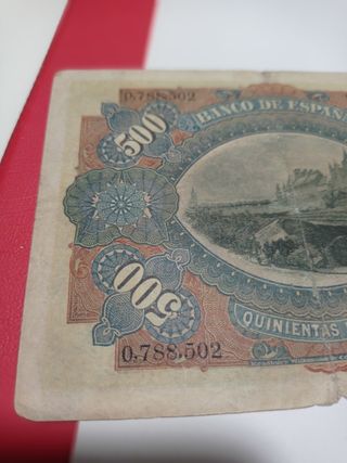 Billete 500 Pesetas Banco de España 1907