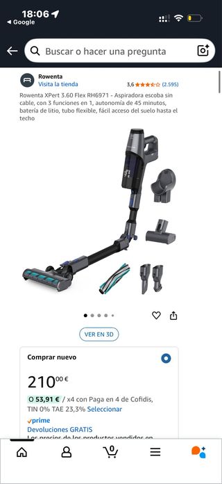 Aspiradora Rowenta Xpert 360 Flex Animal Kit