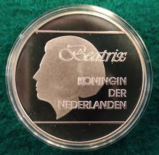 Moneda Aruba 1992  plata .925  25 gramos