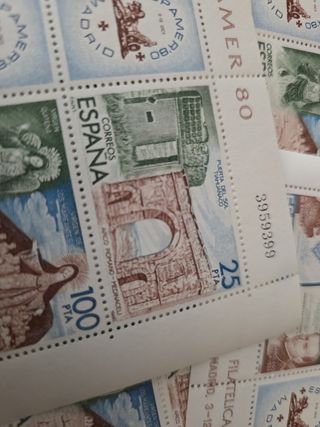 Sellos España ESPAMER 80. Exposición filatelia x18