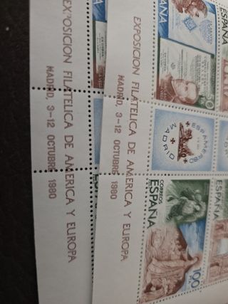 Sellos España ESPAMER 80. Exposición filatelia x18