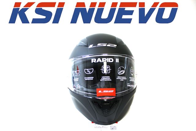 CASCO MOTO INTEGRAL LS2 RAPID II T/S NEGRO 72659