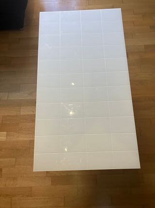 Mesa centro elevable cristal blanca
