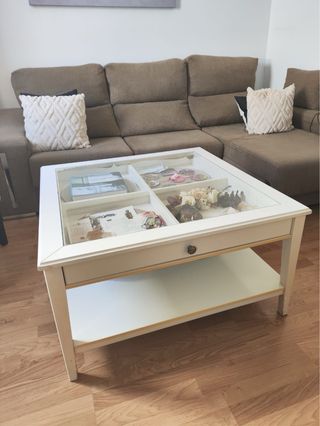 Mesa de centro salón con cristal
