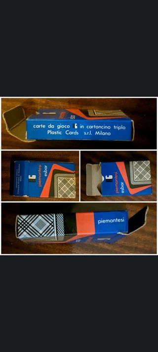 Carte da gioco regionali piemontesi marca Esbar