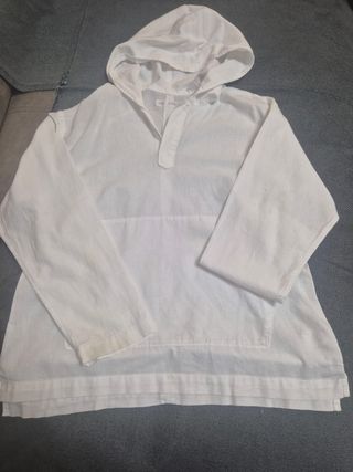 Camisa de niño blanca con capucha talla 11-12