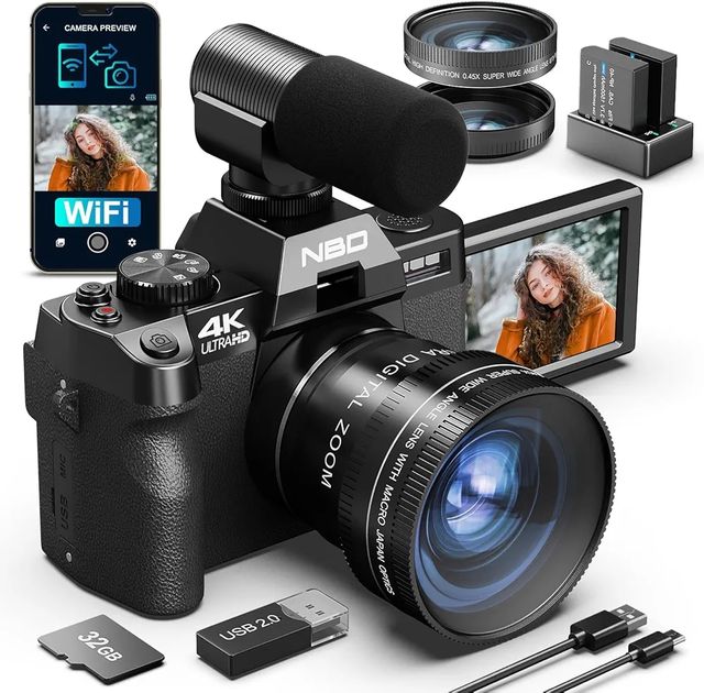 Cámara Digital 4K 48MP Negra