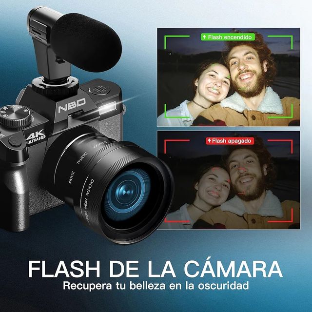 Cámara Digital 4K 48MP Negra