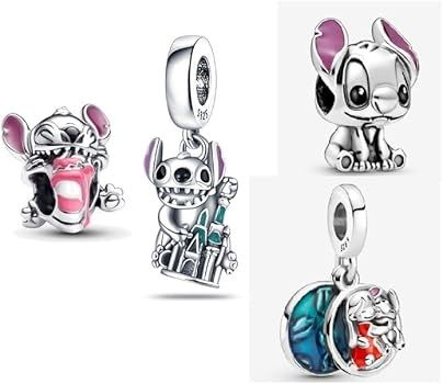 Pandora Charm Stitch Rosa Disney Parks
