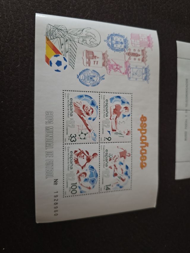 Sellos España Mundial 82. Plancha.