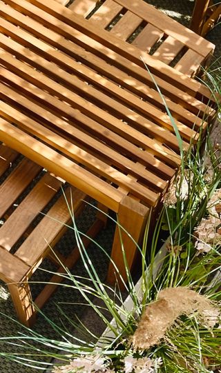 Bancos de madera IKEA para jardín (2 unidades)