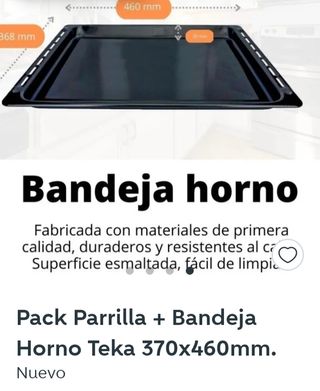 Pack Parrilla + Bandeja Horno Teka 370x460mm
