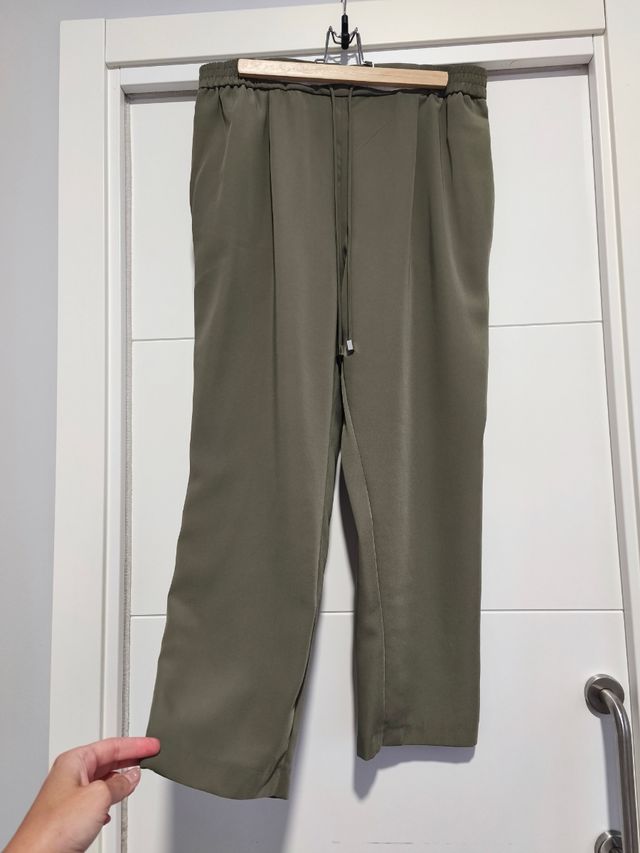 Pantalón Zara Verde Oliva Talla XL